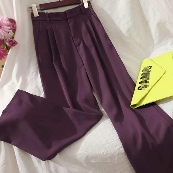 Γυναικείο casual παντελόνι με ψηλή μέση - ίσιο μοντέλο