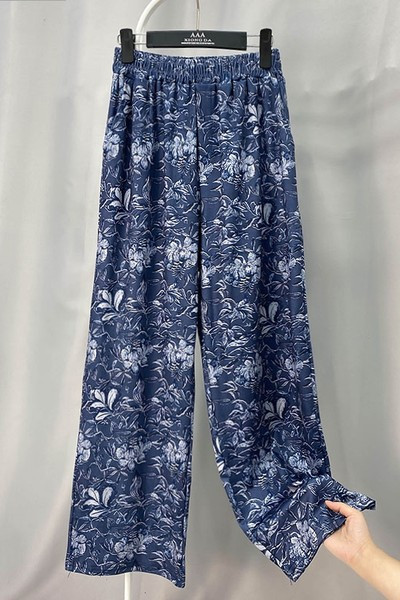 Pantaloni de dama colorati cu talie elastica