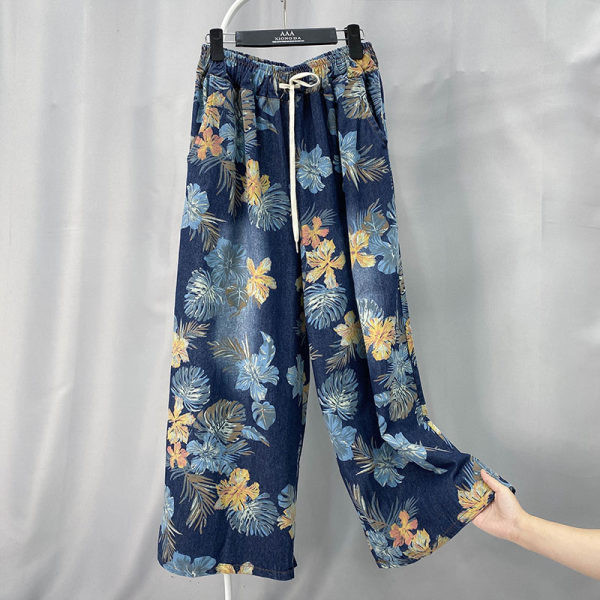 Pantaloni de dama in stil retro cu talie inalta si cravate