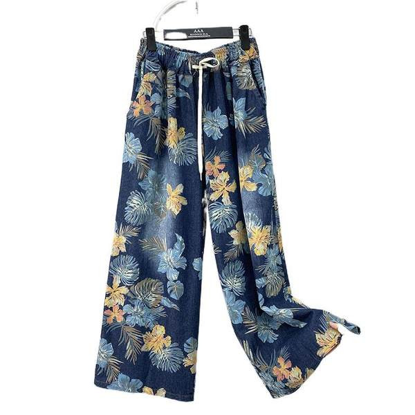 Pantaloni de dama in stil retro cu talie inalta si cravate