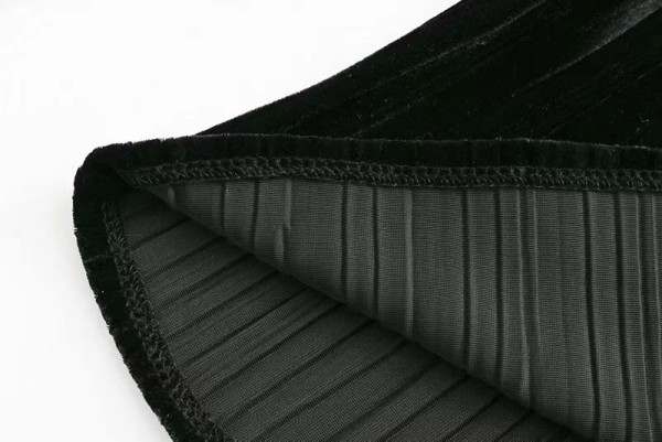 Pantaloni largi de catifea pentru femei cu margini laterale