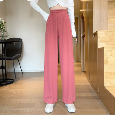 Pantaloni largi de damă cu talie înaltă - un model curat