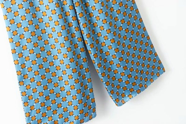 Pantaloni largi casual cu model cu model