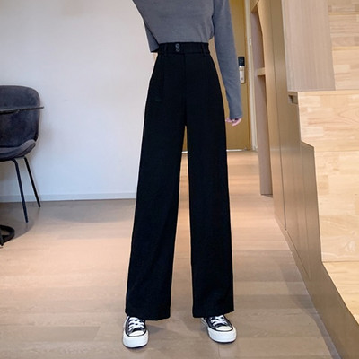 Pantaloni lungi de dama la moda cu talie inalta