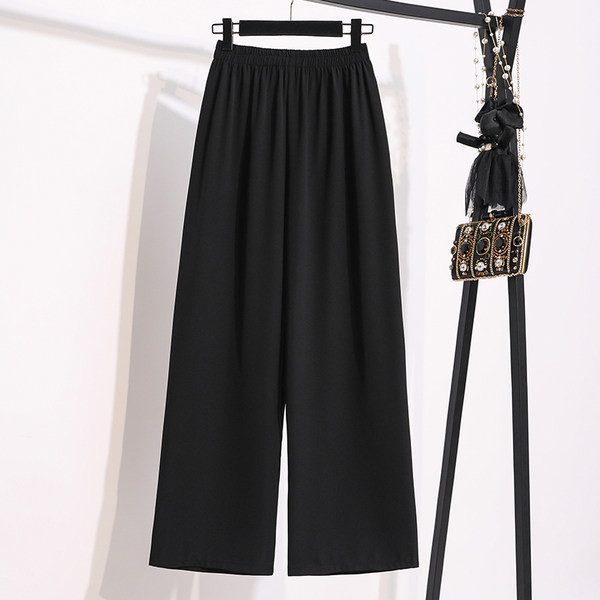 Pantaloni uni de dama cu talie elastica