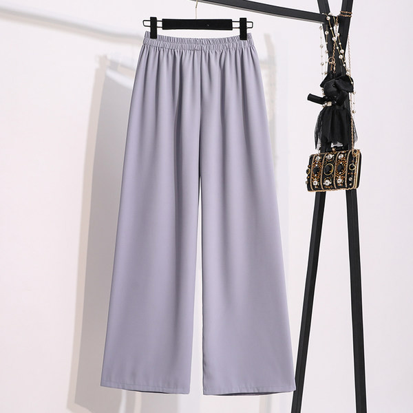 Pantaloni uni de dama cu talie elastica