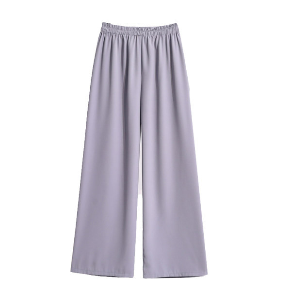 Pantaloni uni de dama cu talie elastica