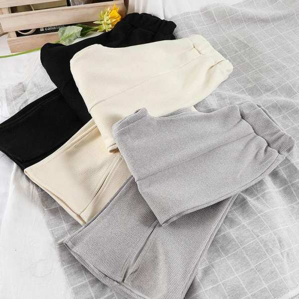 Дамски панталон с висока  талия -  прав модел