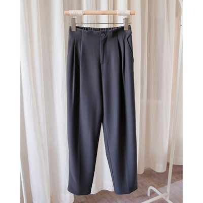 Pantaloni de dama cu talie inalta - model drept in trei culori