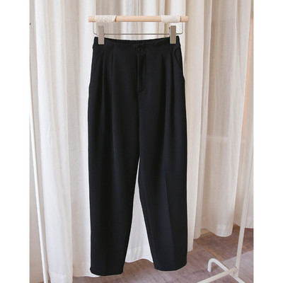 Pantaloni de dama cu talie inalta - model drept in trei culori