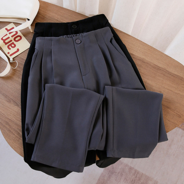 Pantaloni de dama cu talie inalta - model drept in trei culori