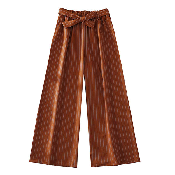 Moderni ženski model hlača na pruge širok
