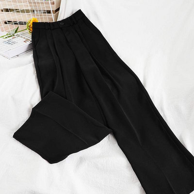 Pantaloni de dama cu talie inalta - model larg