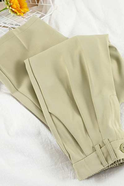 Pantaloni de dama cu talie inalta - model larg