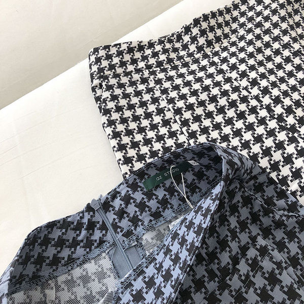 Дамски панталон ретро стил с висока талия и цепки