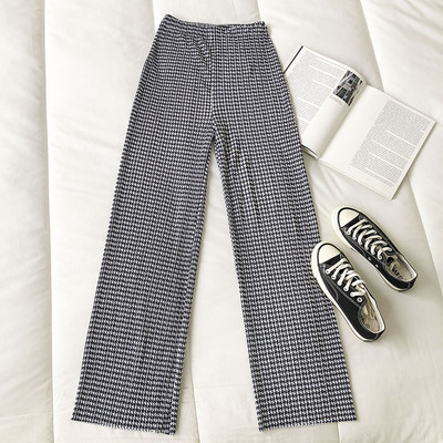 Pantaloni de dama colorati lat model cu talie inalta