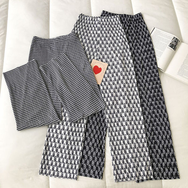 Pantaloni de dama colorati lat model cu talie inalta