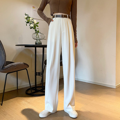 Model nou de pantaloni de dama cu talie inalta si buzunare