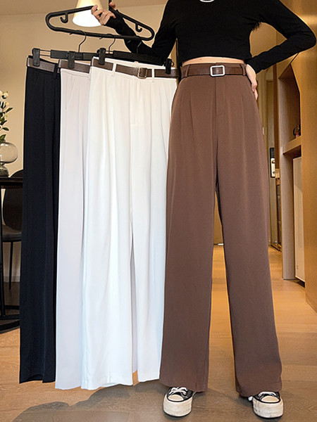 Model nou de pantaloni de dama cu talie inalta si buzunare