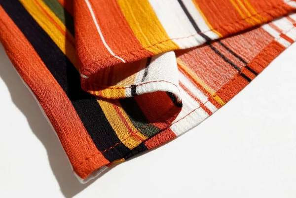 Широк раиран панталон с връзки