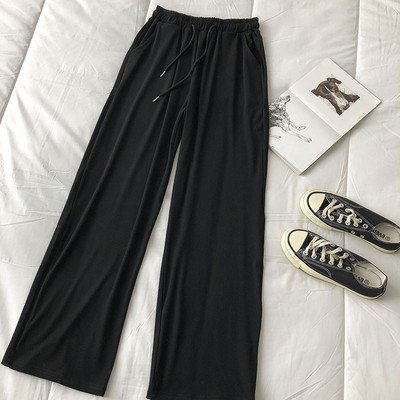 Ежедневен широк панталон с връзки и висока талия