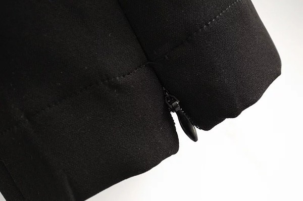 Модерен втален панталон с ципове в черен цвят