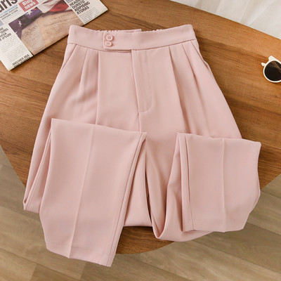 Pantaloni de dama cu buzunar si nasturi in doua culori