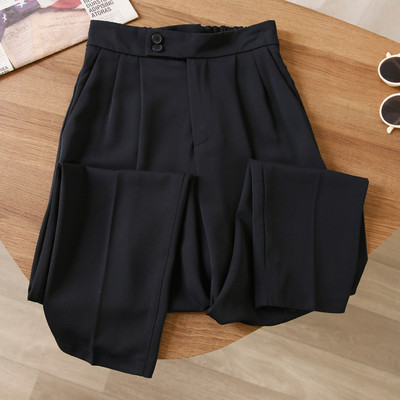 Pantaloni de dama cu buzunar si nasturi in doua culori