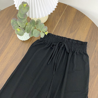 Pantaloni de primavara dama cu talie inalta - model drept