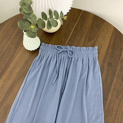 Pantaloni de primavara dama cu talie inalta - model drept