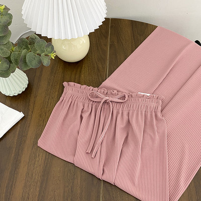 Pantaloni de primavara dama cu talie inalta - model drept