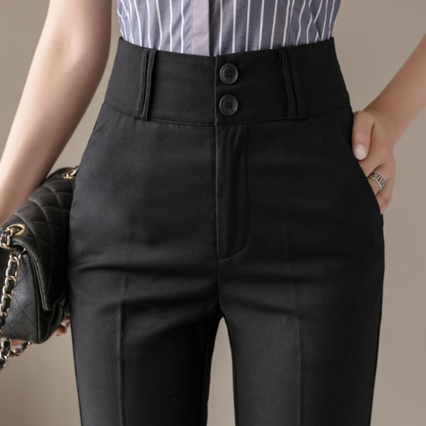 Pantaloni eleganti de dama 7/8 cu nasturi