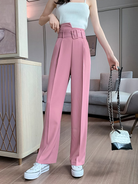 Pantaloni de vară de damă cu curea mare