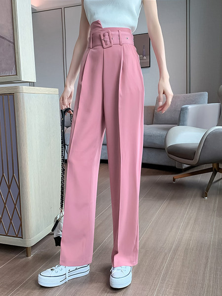 Pantaloni de vară de damă cu curea mare