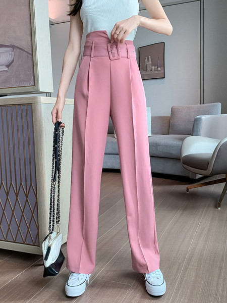 Pantaloni de vară de damă cu curea mare