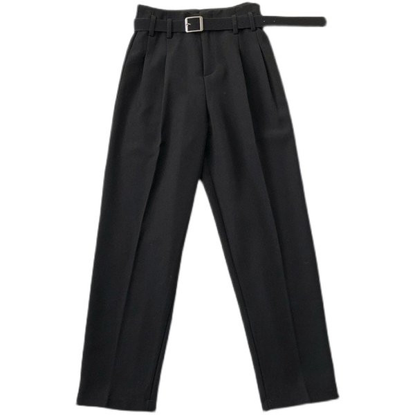 Pantaloni moderni de dama cu centura si talie inalta