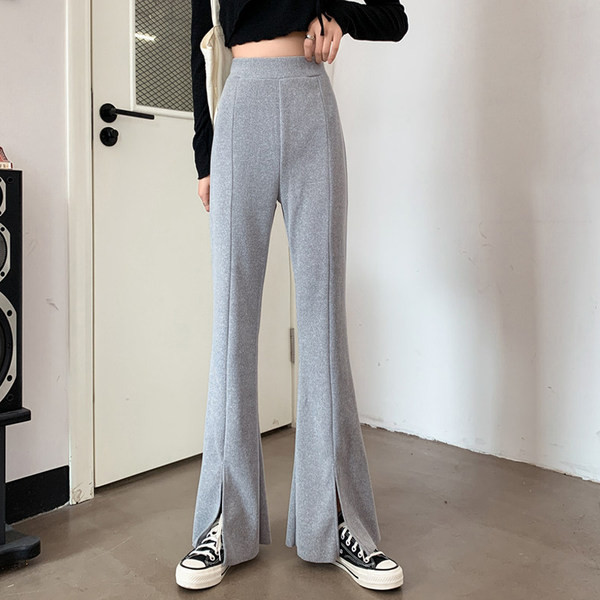 Ležerne ženske hlače s elastičnim strukom u tri boje