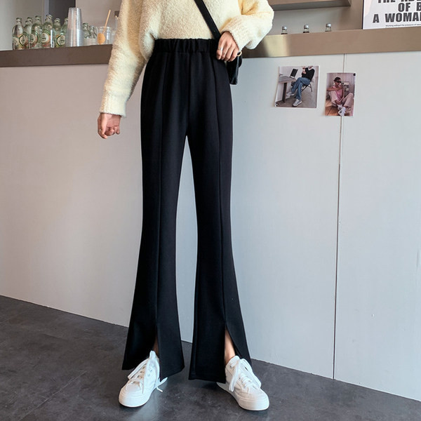 Ležerne ženske hlače s elastičnim strukom u tri boje