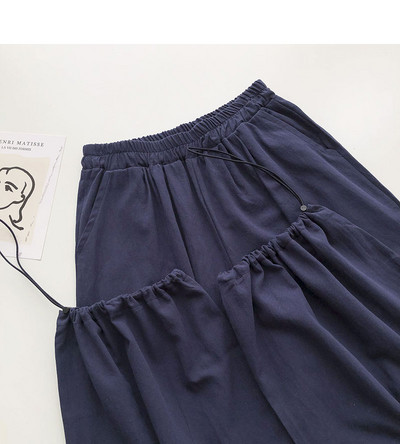 Casual γυναικείο παντελόνι με ελαστικό και κορδόνια