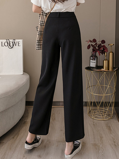 Дамски панталон - прав модел с джобове