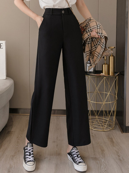 Дамски панталон - прав модел с джобове