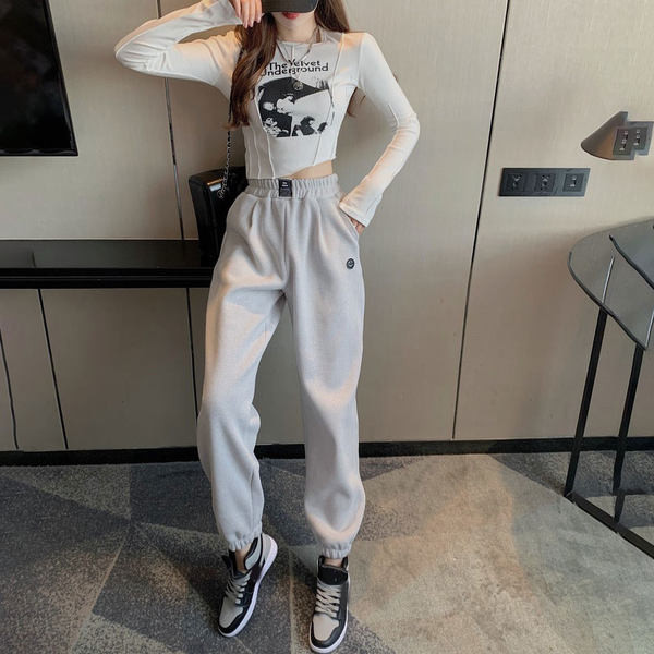 Pantaloni sport si casual dama cu talie elastica