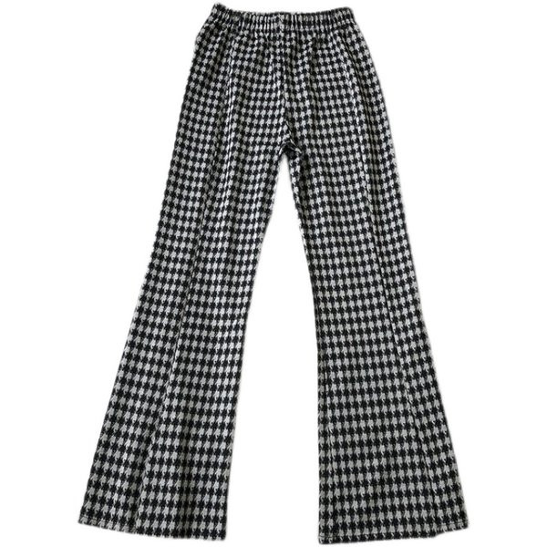 Еластичен дамски пролетен панталон с висока талия