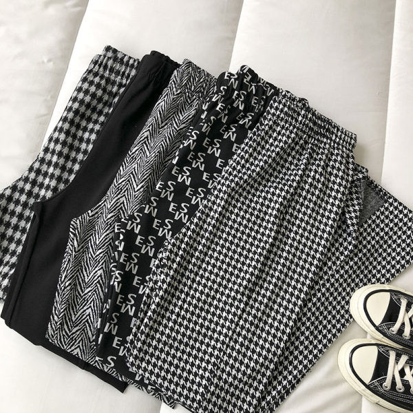 Еластичен дамски пролетен панталон с висока талия