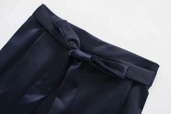 Pantaloni sport și casual de damă cu cravate și buzunare laterale