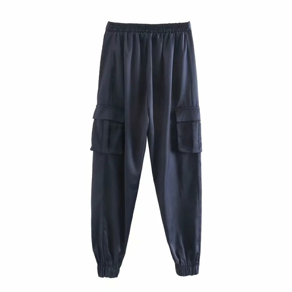 Pantaloni sport și casual de damă cu cravate și buzunare laterale