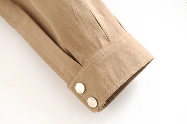 Pantaloni textile de dama cu nasturi la glezna si curea