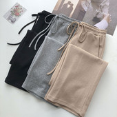 Pantaloni casual dama cu cravate si buzunar