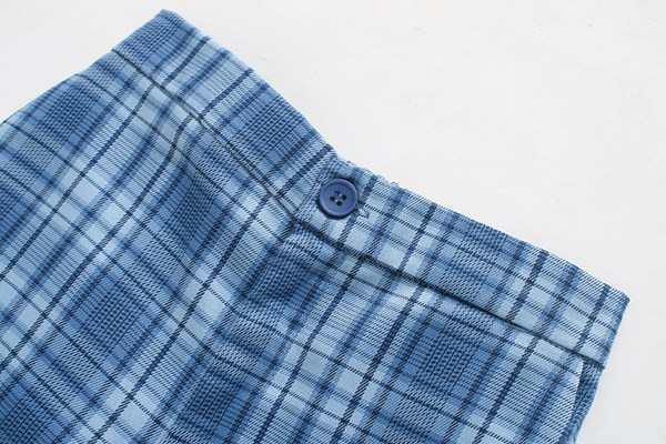 Дамски кариран панталон прав модел