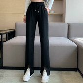 Pantaloni casual cu cravate si buzunare